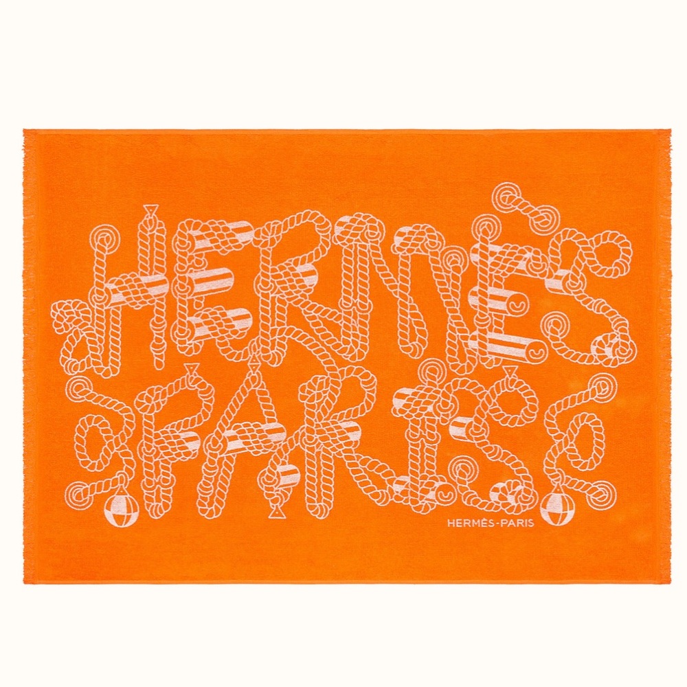 🆕 Hermes Yachting Tatoo Cordages Beach Towel